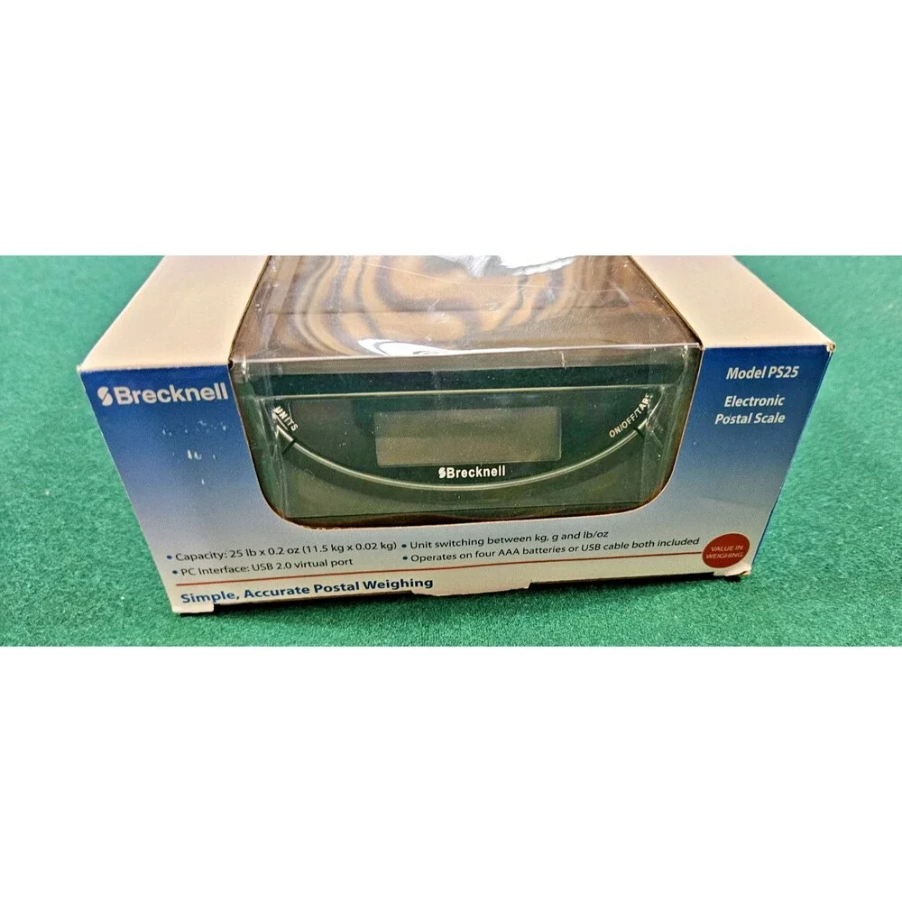 NEW Electronic DIGITAL Postal Scale Brecknell PS25 25 lb x .2 lb Grey portion